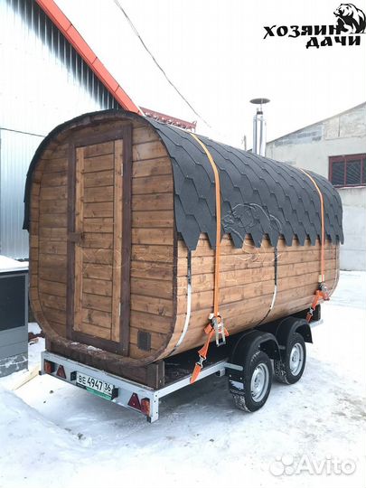 Баня бочка под ключ от производителя 2*3,5