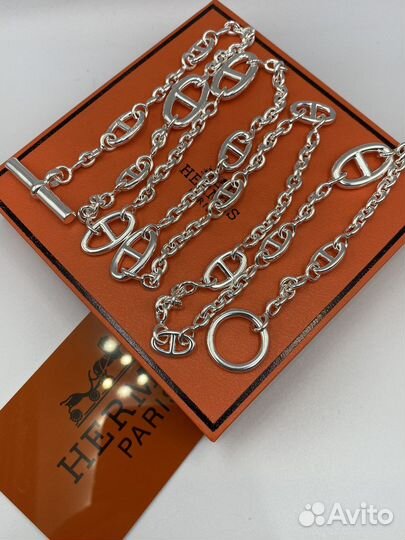 Hermes длинная цепь на шею