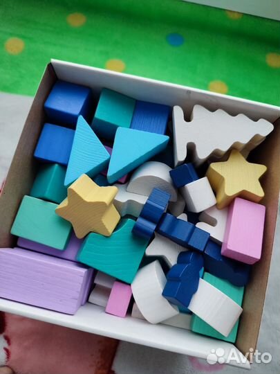 Деревянный конструктор эко 105 деталей замок