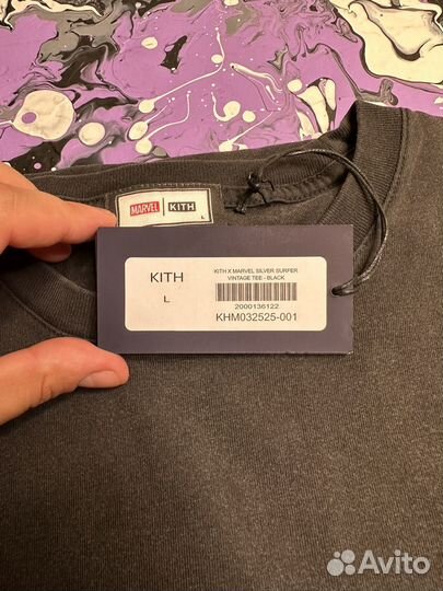 Kith x Marvel Silver Surfer Vintage Tee Black L