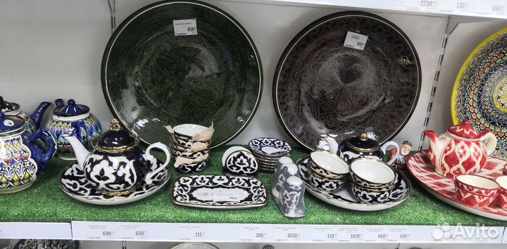 Узбекский Ляган Коса пиала Чайник Сервиз Посуда