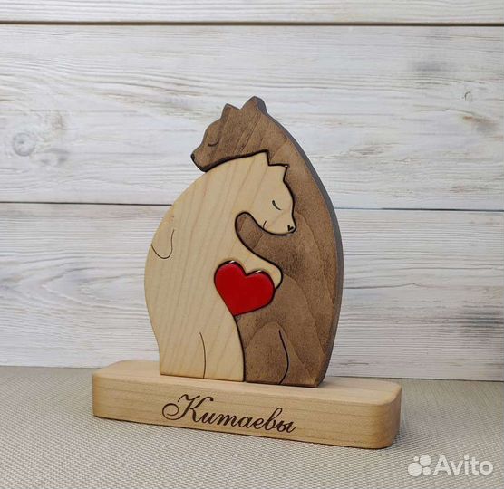 Медведи фигурки из массива бука