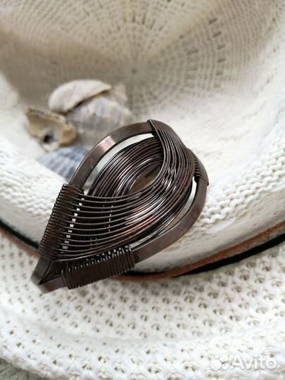 Браслет медный wire wrap авторское плетение