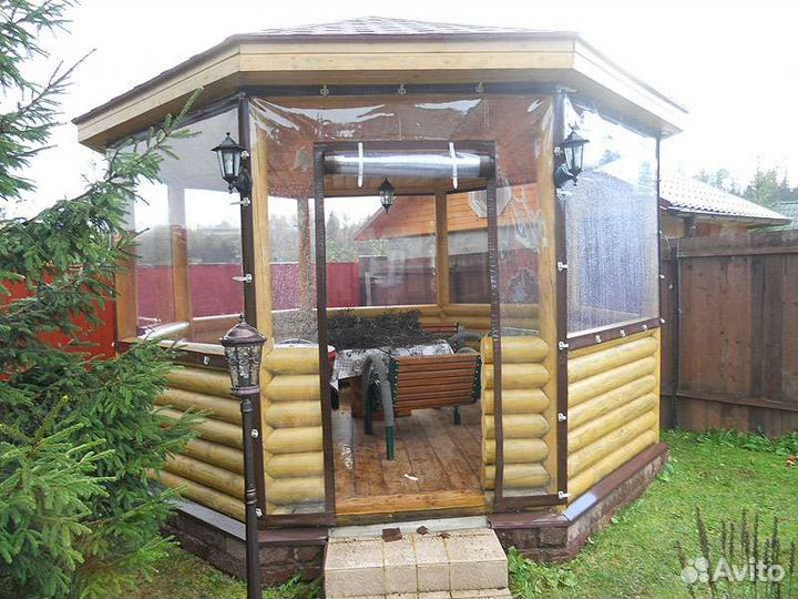 Омское производство мягких окон для беседок