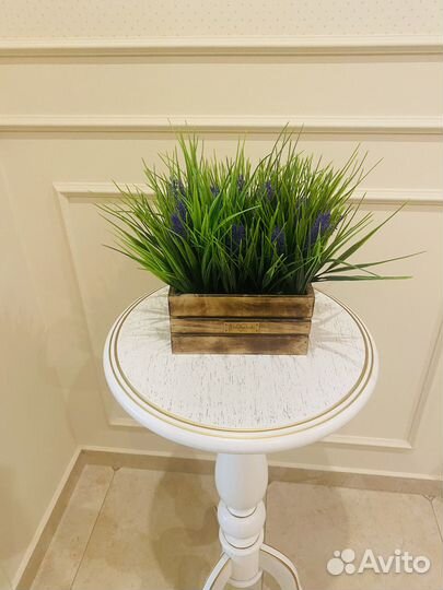 Искусственные цветы растения осока зелень декор