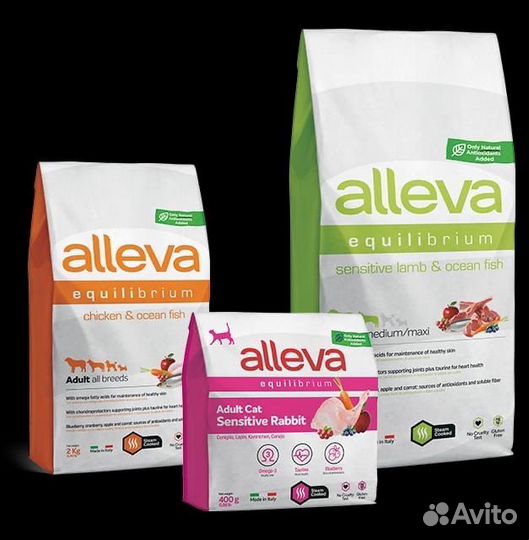 Итальянские корма Alleva для кошек и собак доставк
