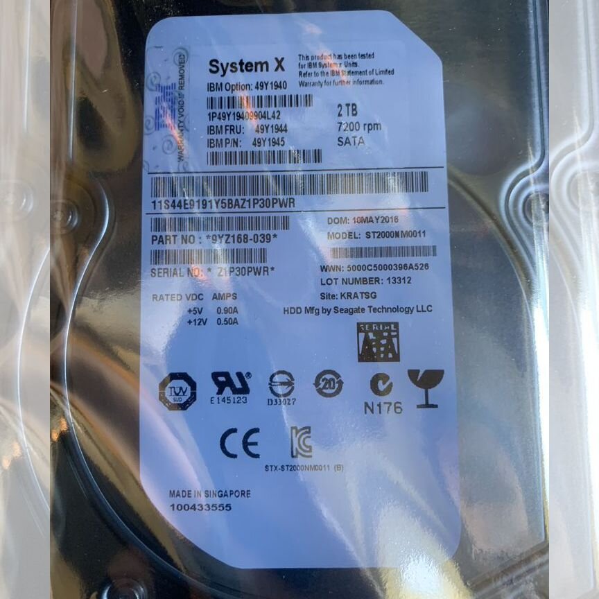 [49Y1940] Жесткий Диск Ibm 2tb Sata3.5 Новый 49y1940