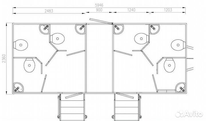 Туалетный модуль, VIP туалет, автономный, аренда