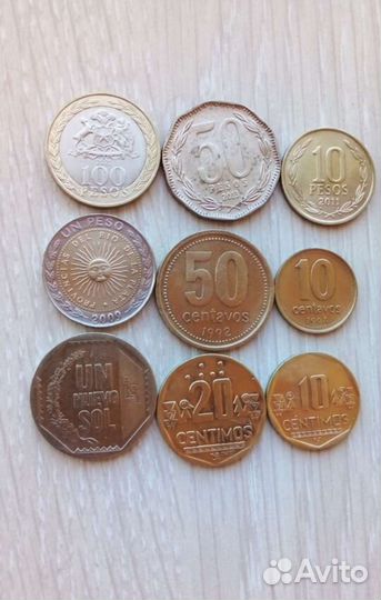 Иностранные монеты (Южная Америка)