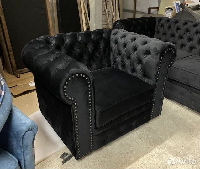 Кресло «Честер комфорт», велюр бархат