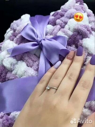 Плюшевый плед ручной работы