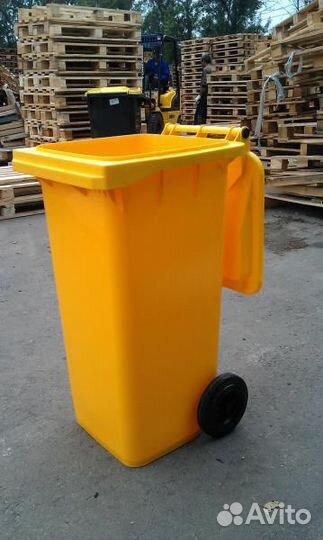 Мусорный Контейнер Gplast 120л Желтый Цвет Самара