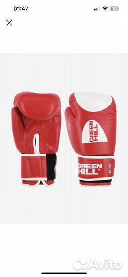 Боксерские перчатки Green hill 10 oz новые