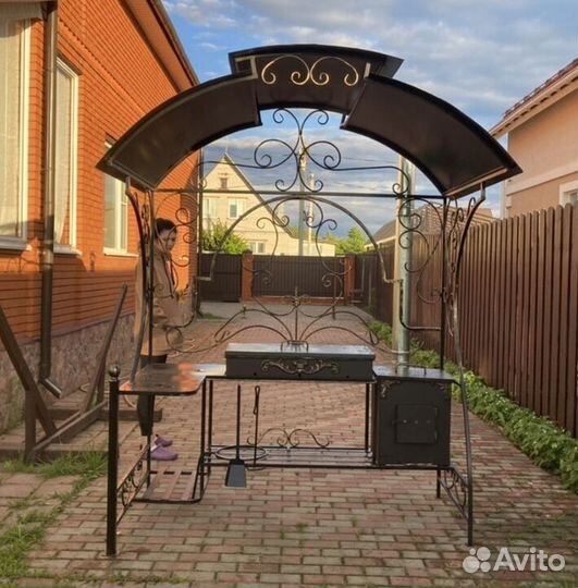 Мангал с печью