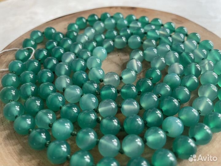 Новые бусы из природного хризопраза длина 120