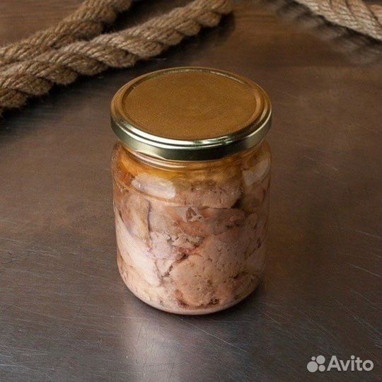 Печень трески изготовлено в море