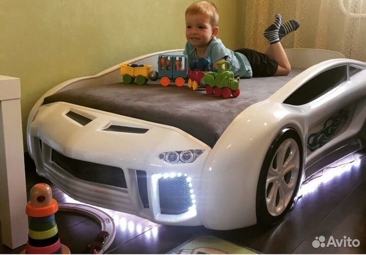 Кровать Машинка с подъемным механизмом в наличии