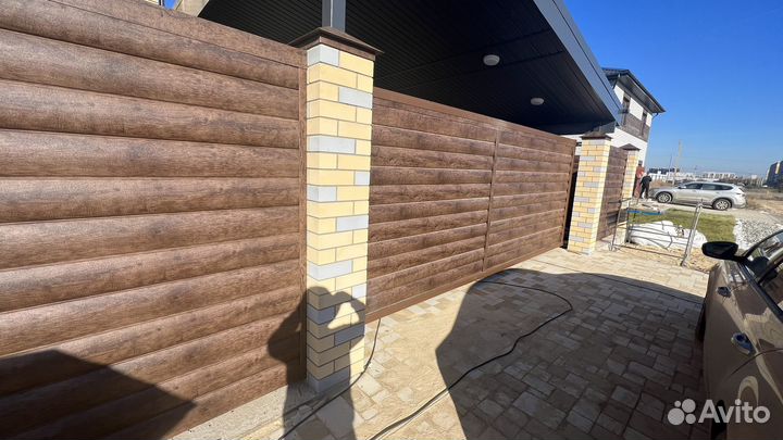 Кирпичные столбы для забора