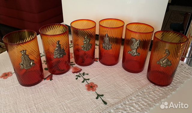 Стаканы «Сказки Пушкина» Винтаж СССР