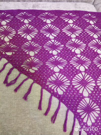 Шаль ажурная, ручная работа