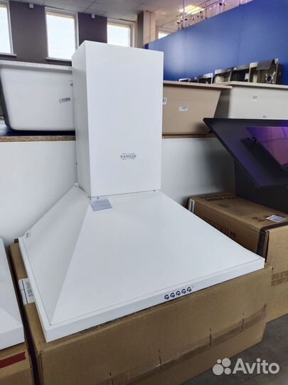 Вытяжка кухонная kanzler D 516 W 750м3,белая