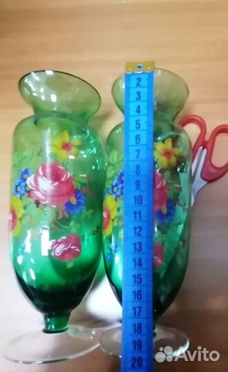 Ваза цветное стекло СССР