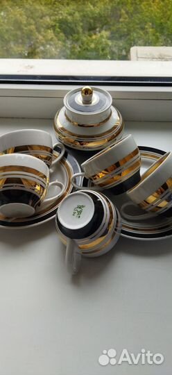 Чайный сервиз СССР Дороги, кофейный Вербилки