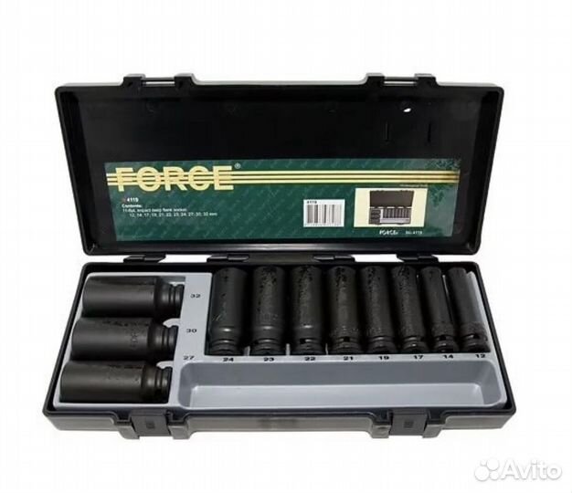 Набор длинных ударных головок 1/2’’ 11 пр. Force