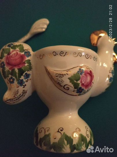 Солонка фарфоровая Петушок