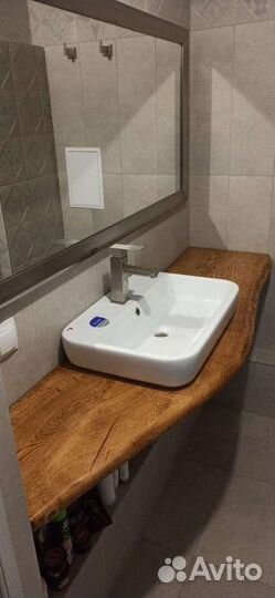 Столешница из дерева для раковины