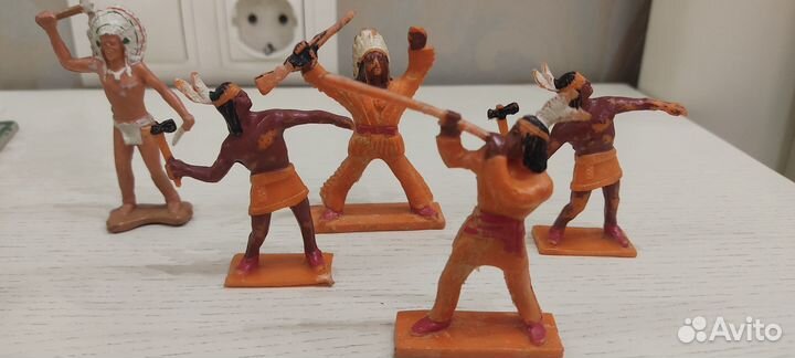 Солдатики из СССР Индейцы Ковбои Польша 70-80 год