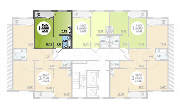Квартира-студия, 34,1 м², 10/16 эт.