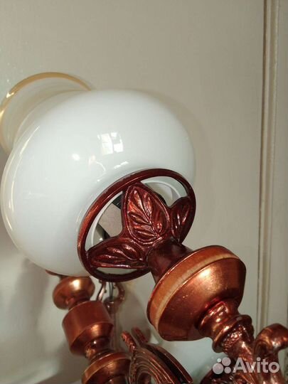 Люстра трехрожковая СССР, 2 вида бра СССР