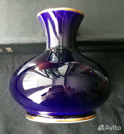 Фарфоровая ваза лфз, кобальт