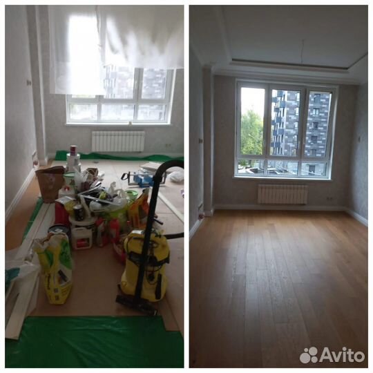 Уборка квартир, мойка окон, клининг