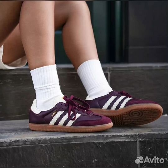 Кроссовки adidas gazelle indoor burgundy