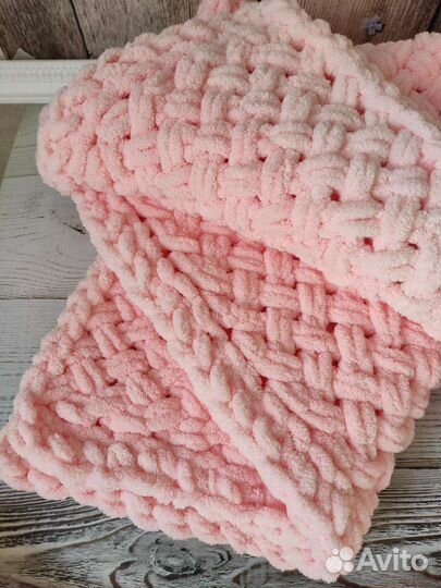 Плед детский вязаный ручная работа