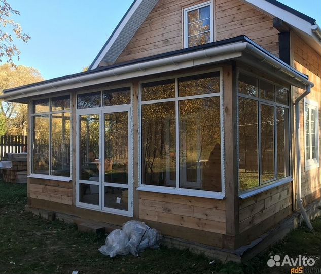 Остекление беседки распашное