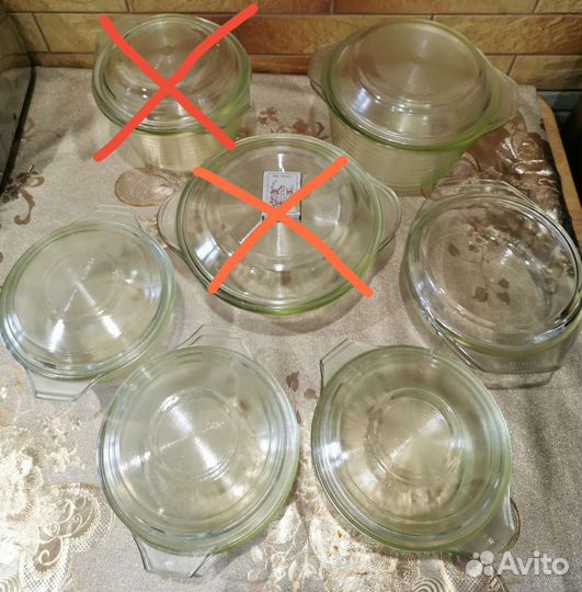 Набор кастрюль из жаропрочного стекла СССР