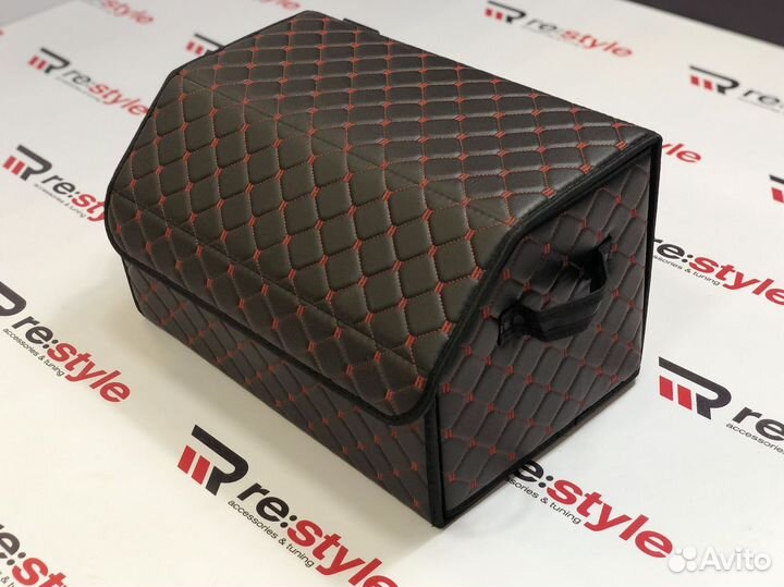 Органайзер средний Черный с красной строчкой