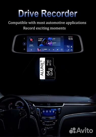 Карта памяти alunx Plus microSD Class 10-U3, 64 гб