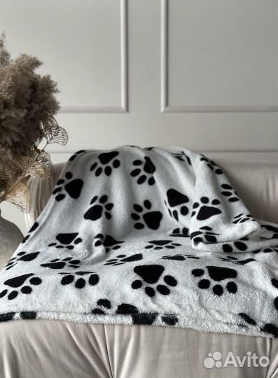 Плед покрывало Лапки 200х180