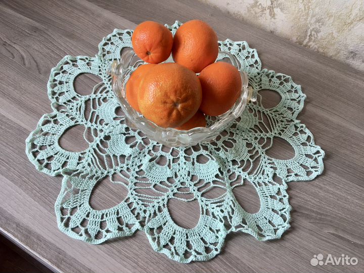 Салфетка ажурная, вязаная крючком