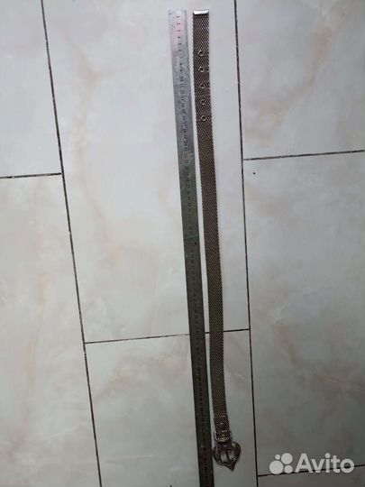 Ремень женский металический хром