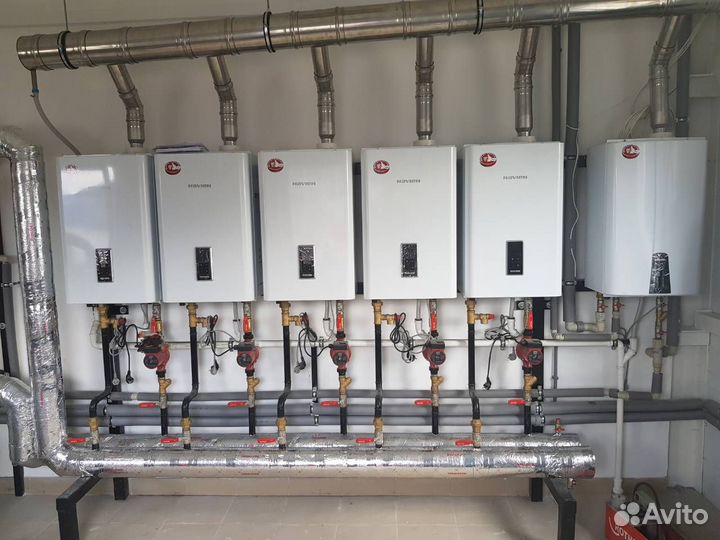 Конденсационный газовый 1конт котел 52квт Корея