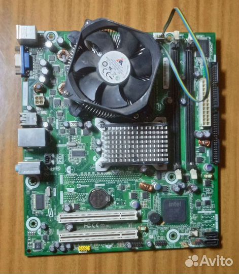 Материнская плата Intel 775 с процессором