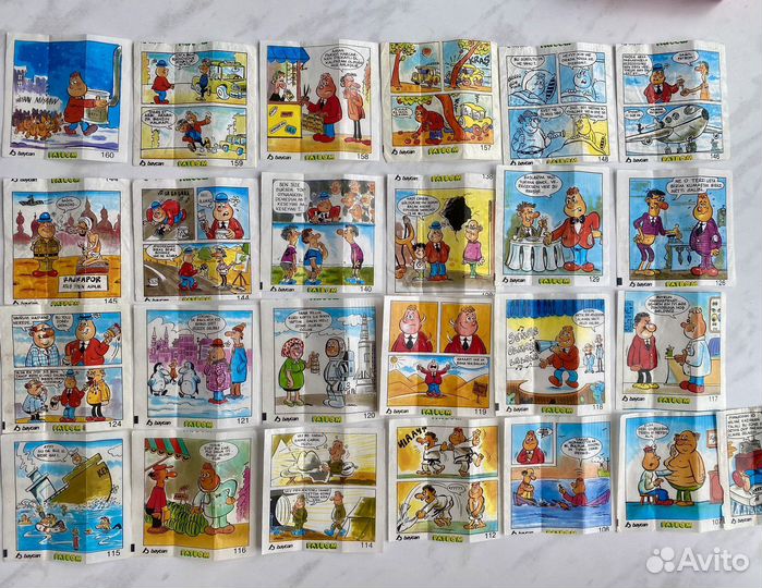 Вкладыши от жвачек 90 х