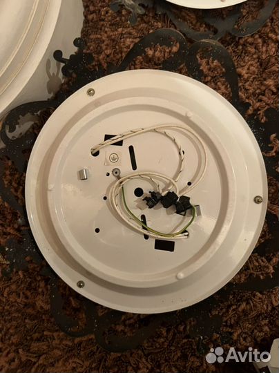 Люстра/бра круглая потолочная, металл и стекло