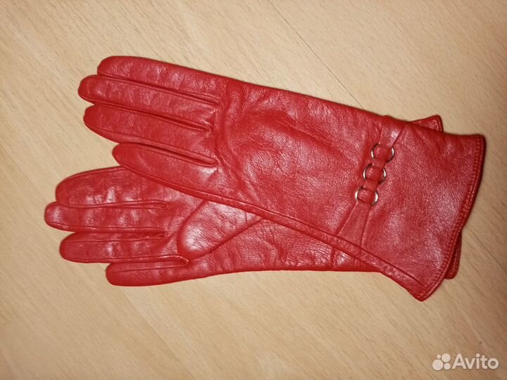 Перчатки кожаные демисезонные