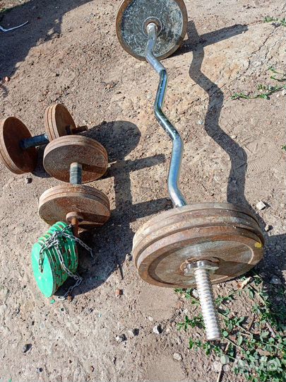 Штанга с блинами